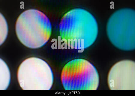 I diodi ad emissione di luce nacro per display a LED. LED digitale lo sfondo dello schermo Foto Stock