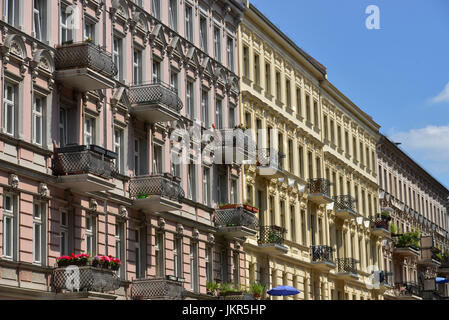 Gli edifici di vecchia costruzione, Fidicinstrasse, Krizevac, Berlino, Germania, Altbauten, Kreuzberg, Deutschland Foto Stock