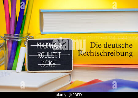 La riforma ortografica, simbolico foto, Rechtschreibreform, Symbolfoto Foto Stock