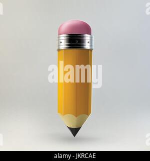 Giallo icona a forma di matita Illustrazione Vettoriale