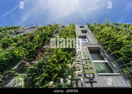 Green Hotel Vauban, Solarsiedlung, Freiburg, Baden-Wuerttemberg, Schwarzwald, foresta nera, Germania Foto Stock