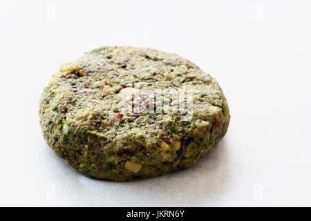 Gli spinaci vegan burger, hamburger fatti in casa Foto Stock