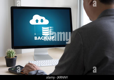 LIVE STREAMING Backup Download di copie di dati di elaborazione dati digitali trasferimento , lo streaming di file di download Foto Stock