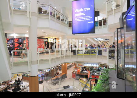 Grande magazzino Myer su Queen Street Mall nel centro di Brisbane Australia. Foto Stock