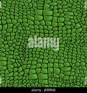 Modello senza giunture di pelle di coccodrillo, pelle di animale. Il coccodrillo texture arte. Illustrazione Vettoriale