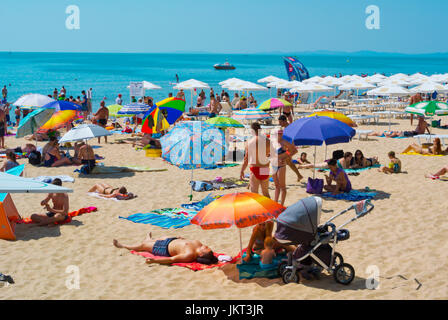 South Beach, Nesebar, il litorale del Mar Nero, Bulgaria Foto Stock