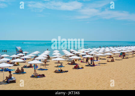 South Beach, Nesebar, il litorale del Mar Nero, Bulgaria Foto Stock