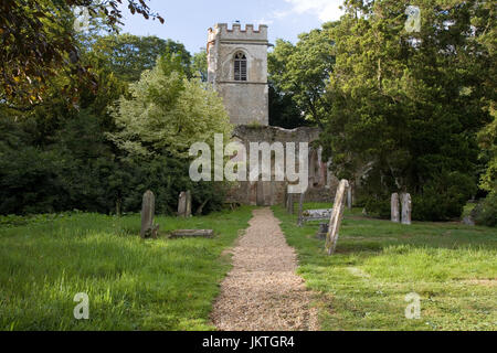 La vecchia chiesa a Ayot St Lawrence, Hertfordshire, Regno Unito. Foto Stock