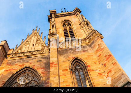 St Martin's Church in Colmar Colmar, Grand Est, Francia. Foto Stock