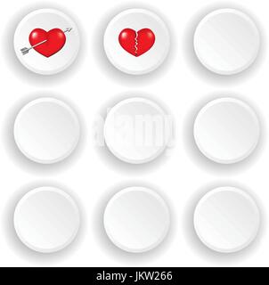 Riciclare Icona cuore Illustrazione Vettoriale