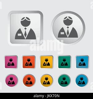 Persona sola icona. Illustrazione Vettoriale. Illustrazione Vettoriale