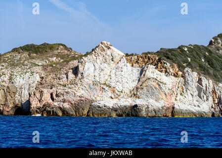 Piccola isola di Cerboli nell'arcipelago toscano, Italia Foto Stock