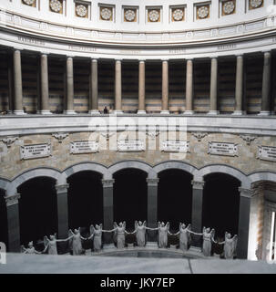 Die Befreiungshalle auf dem Michelsberg a Kelheim, Deutschland 1980er Jahre. "Befreiungshalle' monumento su Michelsberg a Kelheim, Germania degli anni ottanta. Foto Stock