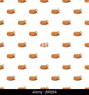 Pollo fritto o pattern di Turchia Illustrazione Vettoriale