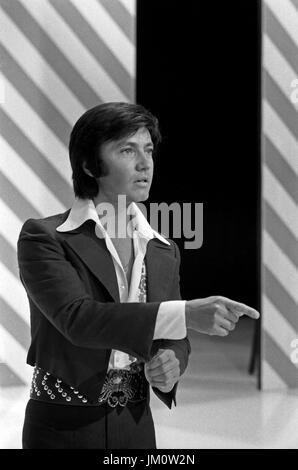 Deutscher Schlagersänger und Schauspieler Rex Gildo, Deutschland 1970er Jahre. Il tedesco schlager cantante e attore Rex Gildo, Germania degli anni settanta. Foto Stock