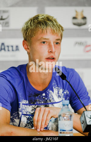 Amburgo, Germania, 25 Luglio 2017: 16 anni giocatore di tennis Rudolf Molleker durante il German Open 2017 presso il Rothenbaum di Amburgo. Credito: Frank Molter/Alamy Live News Foto Stock