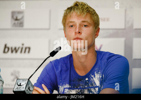 Amburgo, Germania, 25 Luglio 2017: 16 anni giocatore di tennis Rudolf Molleker durante il German Open 2017 presso il Rothenbaum di Amburgo. Credito: Frank Molter/Alamy Live News Foto Stock