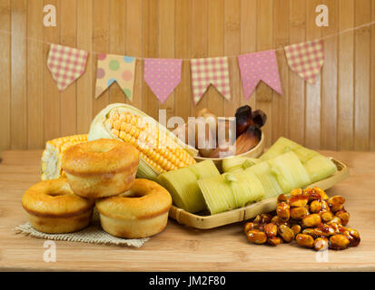 Brasiliano cibo tradizionale per la Festa Junina. Foto Stock