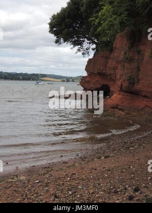 Lympstone un tipico inglese South Devon villaggio costiero Foto Stock