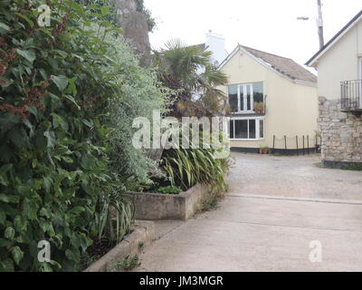 Lympstone un tipico inglese South Devon villaggio costiero Foto Stock