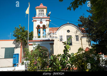 Chiesa in Istrios, Rodi, Egeo Meridionale, Grecia, Europa Foto Stock