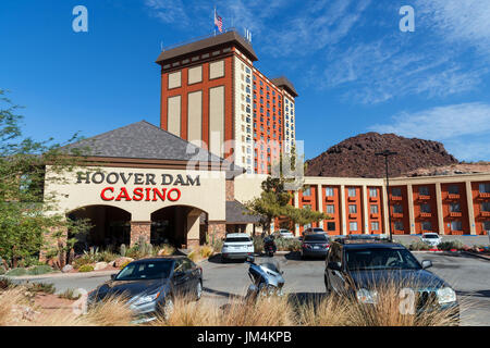 La diga di Hoover Lodge, Boulder City, Nevada, STATI UNITI D'AMERICA Foto Stock