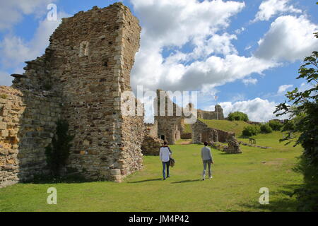 HASTINGS, Regno Unito - Luglio 23, 2017: le rovine del castello di Hastings in East Sussex Foto Stock