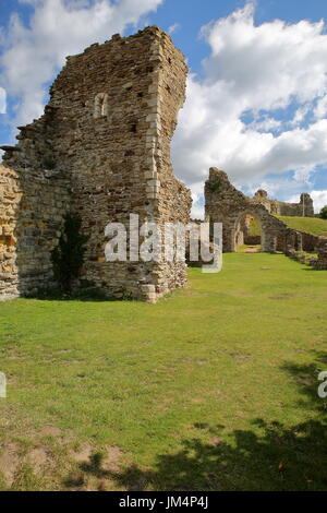 HASTINGS, Regno Unito - Luglio 23, 2017: le rovine del castello di Hastings in East Sussex Foto Stock