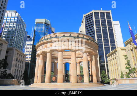 Anzac War Memorial Brisbane Australia. Foto Stock