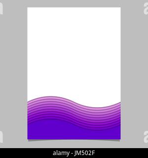 Modello da strisce di wave - Brochure del vettore, il design della pagina con effetto ombra Illustrazione Vettoriale