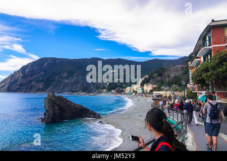 Costa di scena a Monterosso Cinque Terre alla Costa Ligure in Italia Foto Stock
