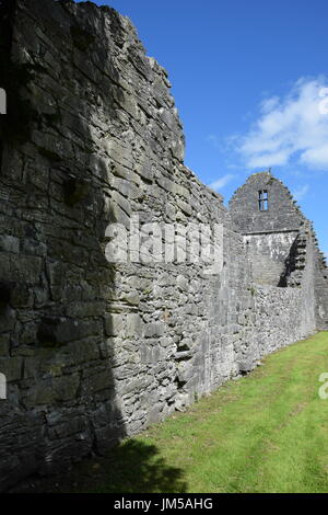 Vista dei resti della Abbazia di Cong Foto Stock