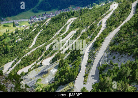 Torri di Fraele ascesa, attrazione turistica in Valtellina Foto Stock