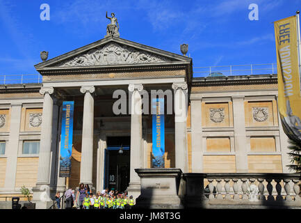 Ashmolean Museummain ingresso, Università di Oxford, England, Regno Unito architetto Charles Robert Cockerell, 1841-1845 Foto Stock