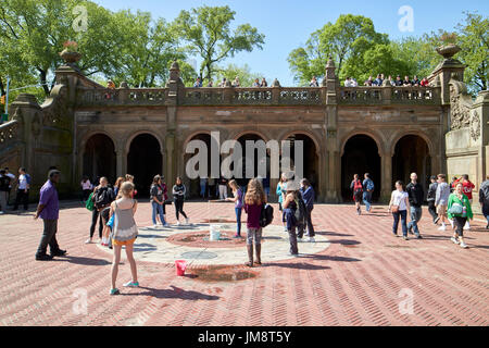 Bethesda terrazzo porticato al central Park di New York City STATI UNITI D'AMERICA Foto Stock