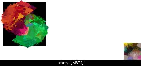Sfondo astratto composizione, con corse, schizzi e un triangolo Illustrazione Vettoriale