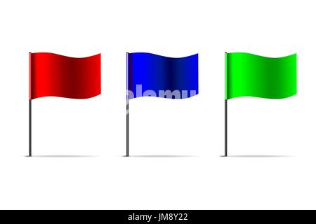 Vettore di flag realistiche. vettore iollustration. 10 eps Illustrazione Vettoriale