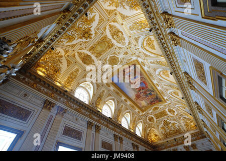 La sala del trono, la Reggia di Caserta (reggia di caserta),Caserta,Campania,Italia Foto Stock
