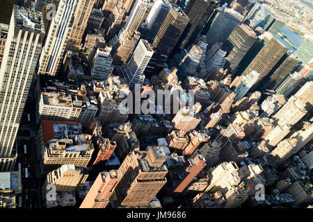 Vista aerea di Murray Hill District di New York City STATI UNITI D'AMERICA Foto Stock