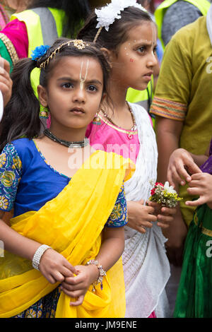 Hare Krishna festival del carro, Leicester City, Regno Unito Foto Stock