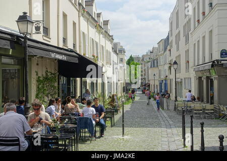 Parigi, Village De Charonne, rue Saint-Blaise Foto Stock