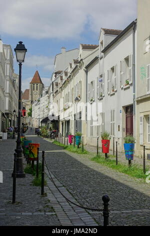 Parigi, Village De Charonne, rue Saint-Blaise Foto Stock