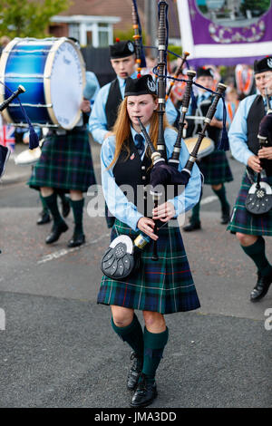 Orange Celebrazioni in Bangor County Down Foto Stock