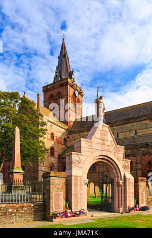St Magnus Cathedral, Kirkwall città, Orkney continentale, Scotland, Regno Unito Foto Stock