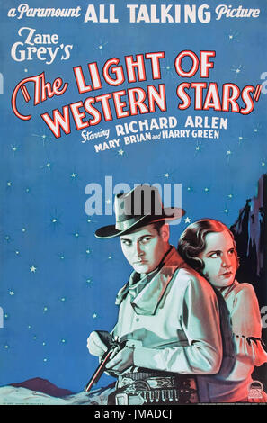 La luce del western stelle 1930 Paramount Pictures film con Maria Brian e Richard Arlen Foto Stock