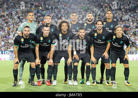 Los Angeles, California, USA. 26 Luglio, 2017. Luglio 26, 2017: Real Madrid pone per team shot prima della partita tra il Manchester City e il Real Madrid, International Champions Cup, Los Angeles Memorial Coliseum, Loa Angeles, CA. Stati Uniti d'America. Fotografo: Pietro Joneleit Credito: Cal Sport Media/Alamy Live News Foto Stock