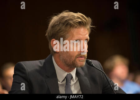 Washington DC, luglio 26, 2017, USA: Attore Paolo scintille che ha il diabete di Tipo 1, testimonia di un Senato Comitato speciale sull'invecchiamento in Washington, DC. Patsy Lynch/MediaPunch Foto Stock