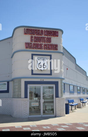 Route 66 litchfield museo e centro informazioni illinois Foto Stock