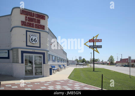 Route 66 litchfield museo e centro informazioni illinois Foto Stock