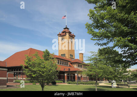 Union Square park springfield illinois Foto Stock